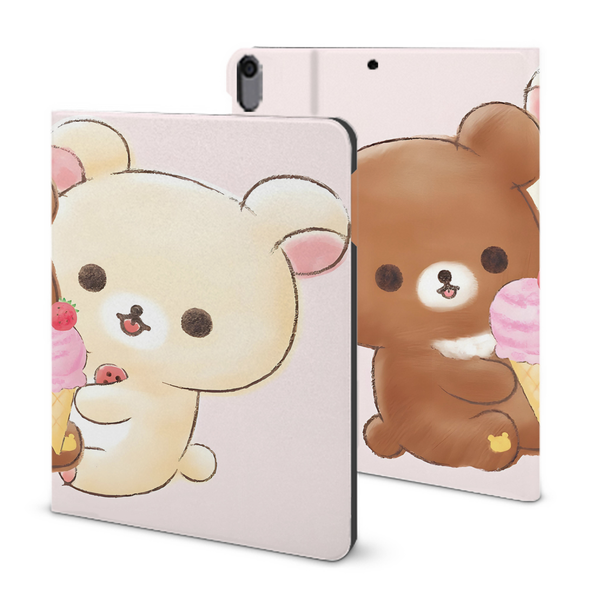 （画像用） リラックマ リラックマ キイロイトリ Rilakkuma Korilakkuma Kiiroitori IPad ケース ブック型 PUレザー TPU 耐衝撃 軽量 薄型 ペン収納なし 全面保護 IPad 各モデル対応